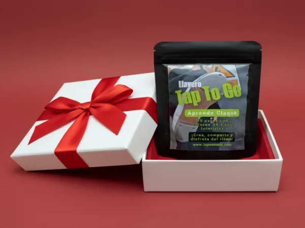 Detalle del Kit TAP TO GO Navidad listo para regalar
